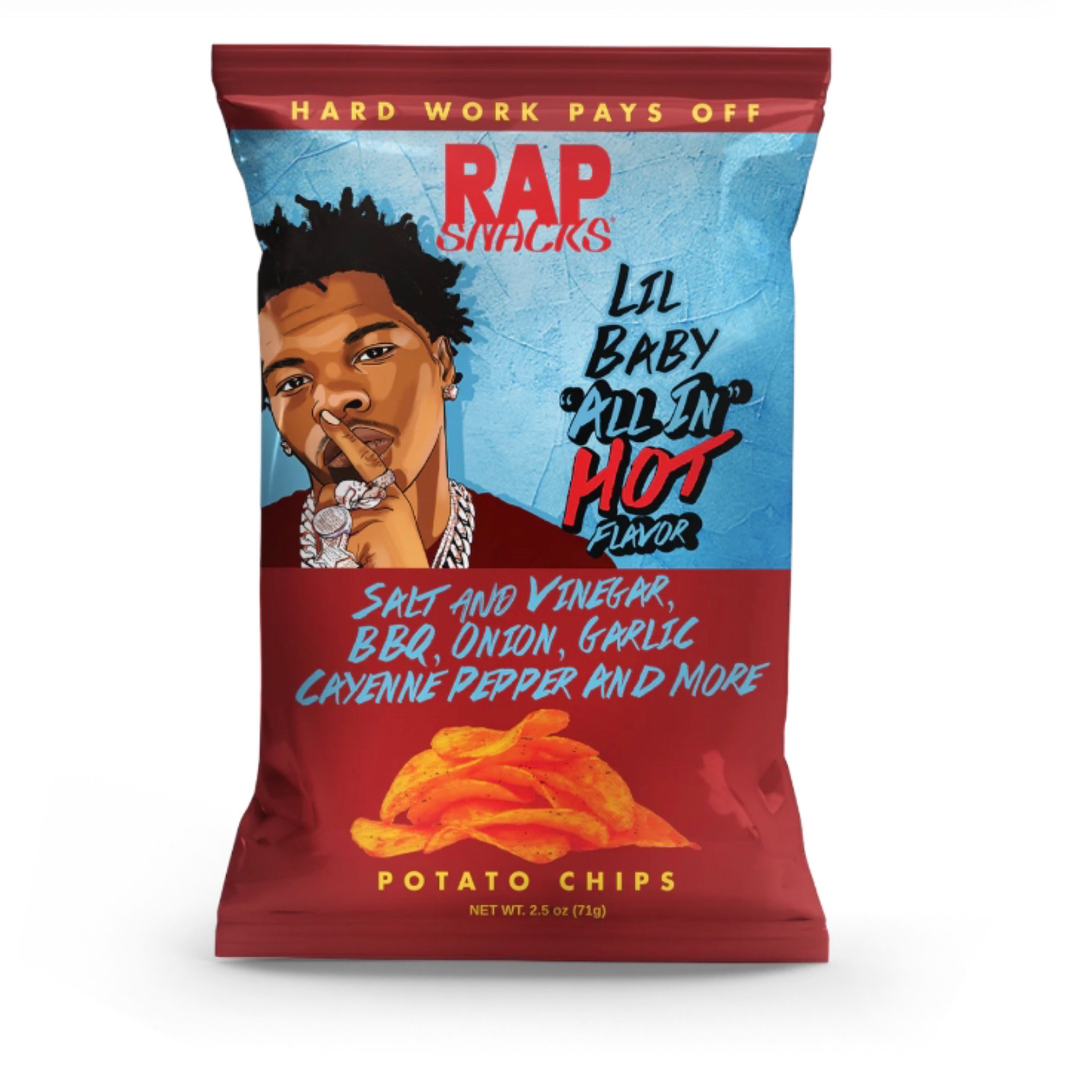 Rap Snacks Lil Baby All in HOT Potato Chips | Trap Fruit Candy Co.