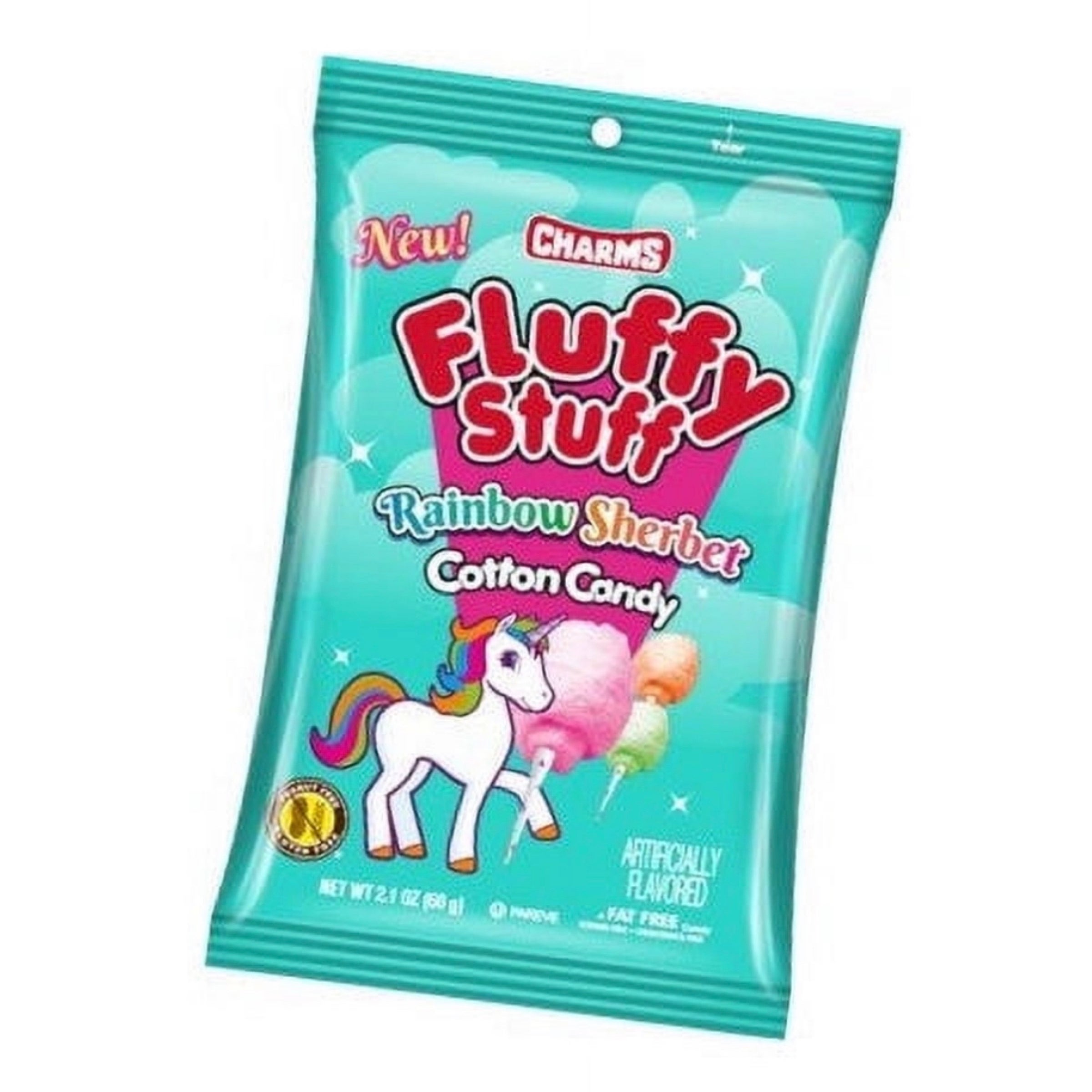 Charms Fluffy Stuff Cotton Candy, Snow Balls, Strawberry - 2.1 oz